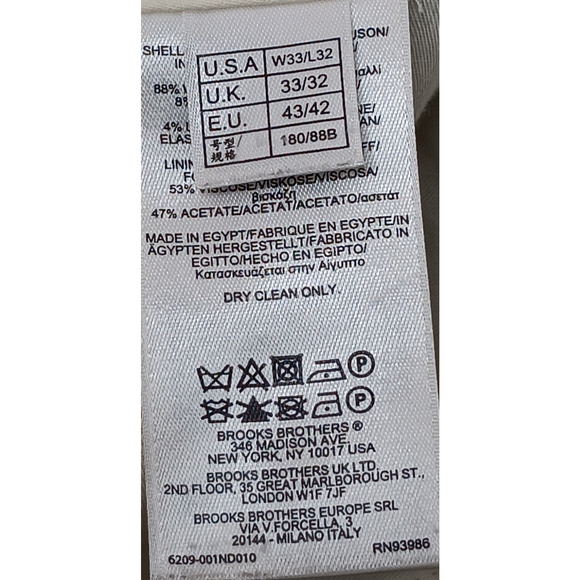 Men's Brooks Brothers 346 Regent 34 X 32 Dark Gray Dress Pants Wool - Picture 13 of 16